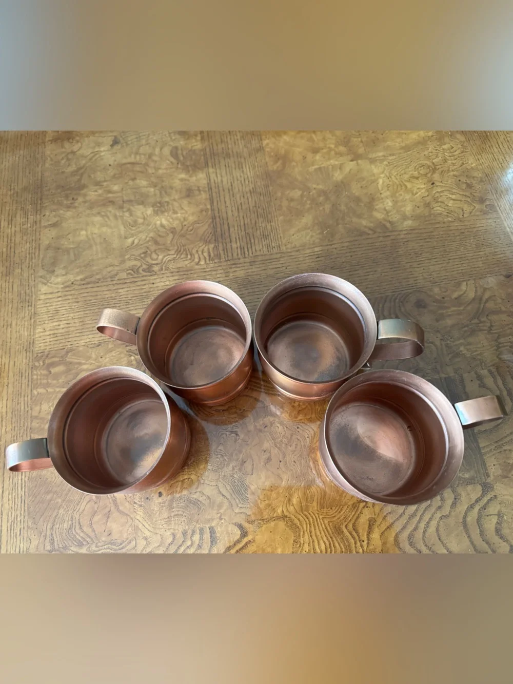Gregorian Copper Mugs - Set of 4 - Vintage -  Made in the USA -Circa 1960’s/70’s